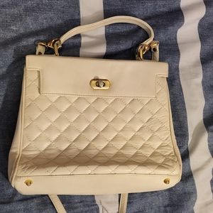 Quilted leather purse